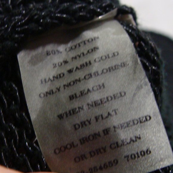 ANN TAYLOR Black Sleeveless CHUNKY Open Knit SCOOP Neck SWEATER Tank Sz XS - Picture 4 of 5